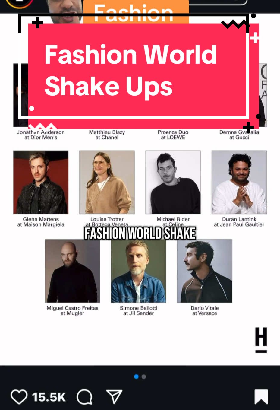 Fashion Creative Shakeups #fashionnews #foryou #chanel #loewe #dior #diormen #gucci #maisonmargiela #bottegaveneta #celine #jeanpaulgaultier #mugler #jillsander #versace #fashionupdates #luxurynews #luxuryupdates #fashiontok #fashiontalk #luxurytok #designertok #matthieublazy #jonathananderson #demnagvasalia #proenza #glenmmartens #louisetrotter #michaelrider #duranlantink #miguelcastrofreitas #simonebellotti #dariovitale @highsnobiety @ChanelOfficial @LOEWE @Versace @Dior @CELINE @Maison Margiela @Gucci @Mugler @JeanPaulGaultier 