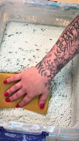 Here’s a settled video from a few videos ago🤪 I added that line and Palmolive mix😍😍😍#creatorsearchinsights #trending #fyp #CleanTok #viral #spongeasmr #soapyspongesqueezing #FYP #viralvideos #cleantokasmr #cleaningtiktok #sudsycleaning #asmr #sudsy #fypシ #asmrvideo #spongetherapy #asmrsoundsontiktok #spongetok #asmrsounds 