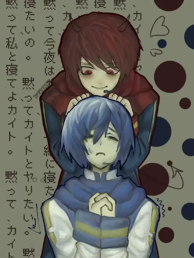 pupul #kaito #akaito #vocaloid #artcollab #1base2artists 