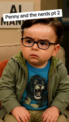 Penny and the nerds pt 2 #sheldoncooper #penny #leonardhofstadter #howardwolowitz #thebigbangtheory #babyai #ai 