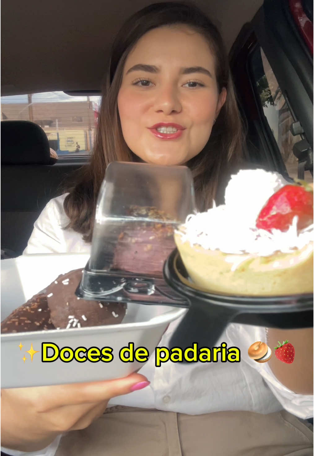 Provando doces de padaria 🥯🍩🍫
