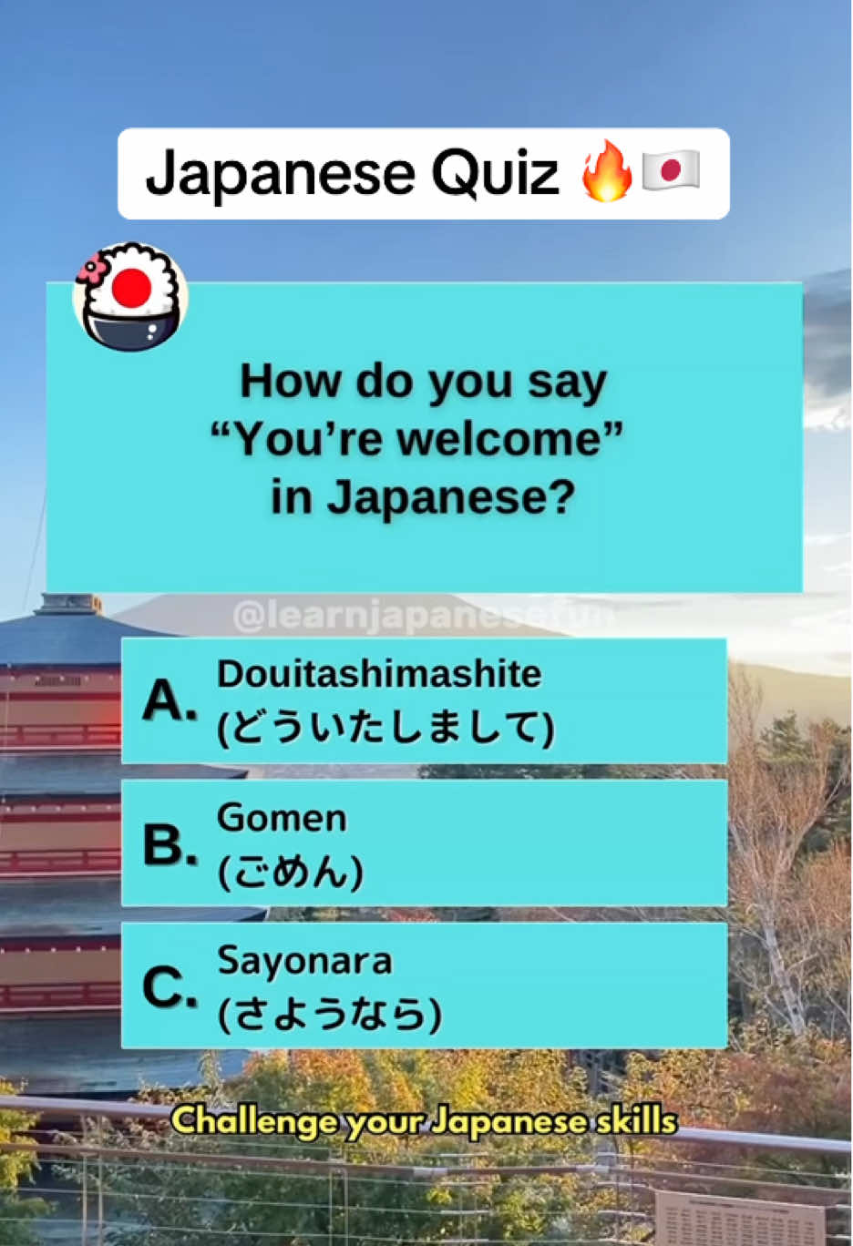 Essential Japanese words for beginners 🇯🇵  #japaneselanguage, #learntospeakjapanese, #languagelearning, #polyglot #nihongo, #education  #japanesequiz, #learnjapanese, #languagelearning #japaneselesson #Japanvlog #studyjapanese #日本語 #N5 #N4 #にほんご #Japanesepronunciation #Japaneselistening #languagequiz #japan #japanese #StudyTok  #creatorsearchinsights 