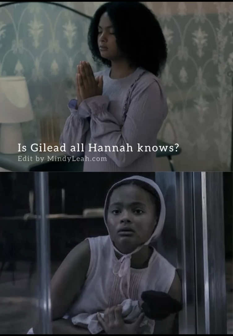 Hannah will be in the sequel “The Testaments” in Hulu production as of April 2025.  Hannah videos. My response to “She grew up only knowing Gilead as the “adopted” daughter of an affluent Gilead political leader. She at one point didn’t recognize her real mother June. Her name was changed when she was little to Agnes MacKenzie. She will resist reuniting with her real mother.”  One of the last things her real mother June said was “… do what they tell you to do because I need you to be safe.” What if all this time she was doing that and she does still remember her life as Hannah when she was little?  As for Handmaid Tale sequel The Testaments [currently in film production] Elisabeth Moss [June] is the executive producer so she may reprise her role as June in the sequel since Handmaid’s Tale and June reunite with a young adult teenage Hannah. Handmaid Tale strayed from the book’s storyline after season 1. The Testements may also stray from the sequel book. We have to wait and see.  #HannahBankole #AgnesMacKenzie #TheTestements #HandmaidTale 