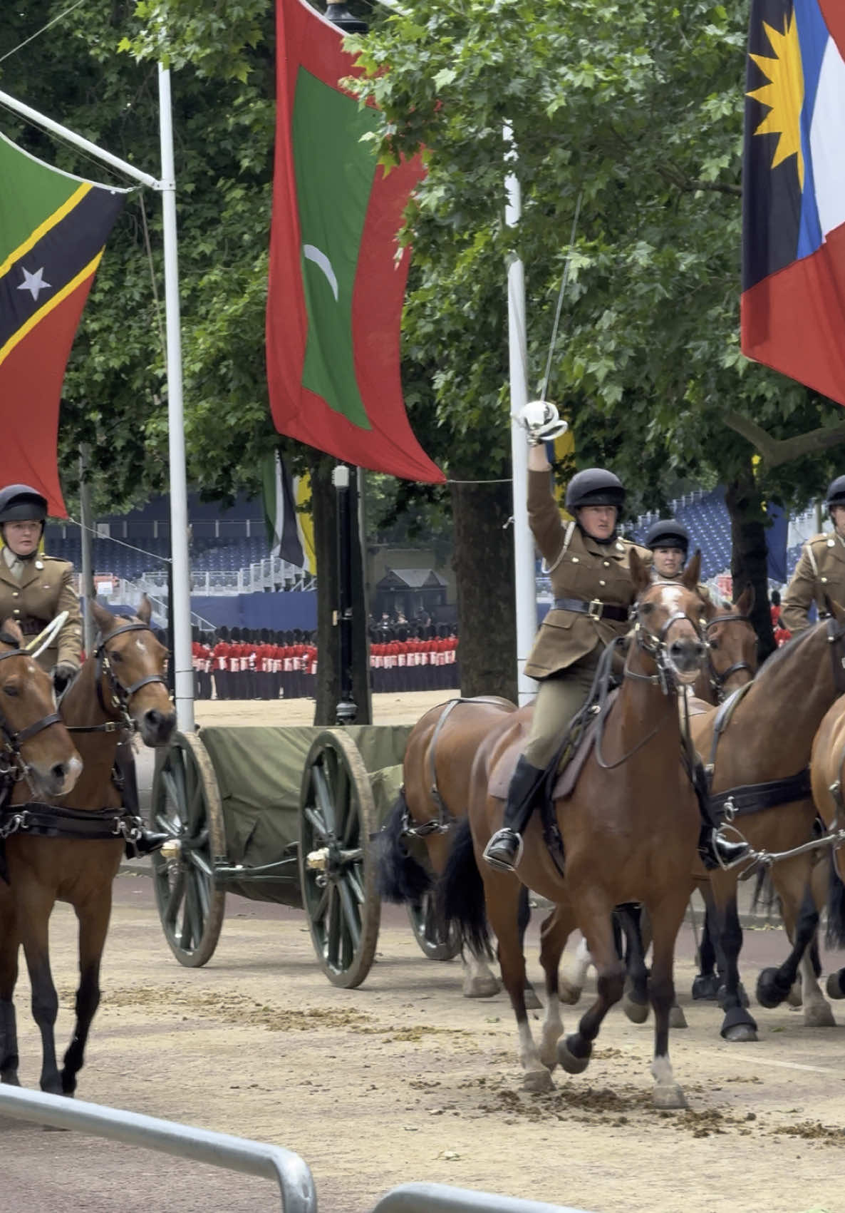The King’s Troop Royal Artillery Today at Trooping the Colour Rehearsal 