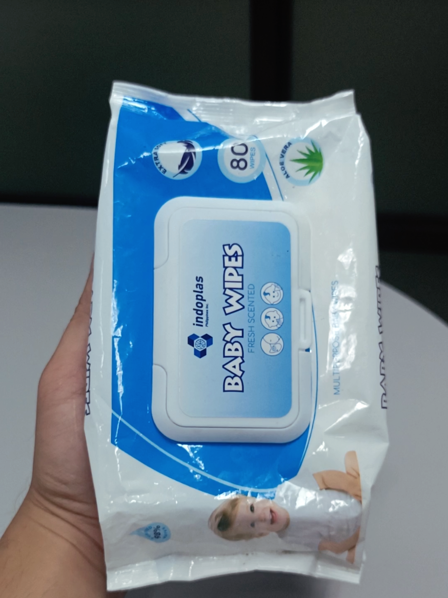 Indoplas Antibacterial Disinfectant Baby Wipes 80 Tender Sheet Pack #IndoplasWipes #BabyAlaga #MommyMustHave