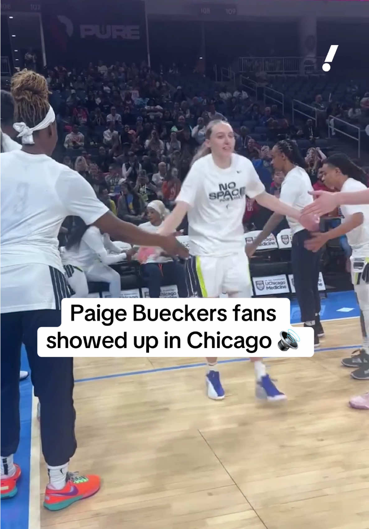 Paige Bueckers pregame intro at Wintrust Arena 🔥 #WNBA #basketball #paigebueckers #dallaswings 