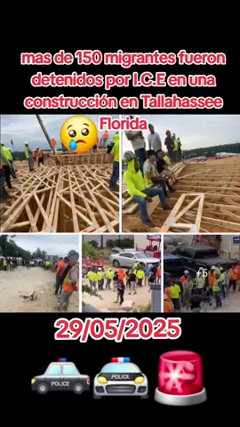 más de 150 migrantes fueron detenidos por I.C.E en una construcción en Tallahassee Florida EE.UU. que triste lo que esta pasando con los mhermanos migrante en estados unidos #ICE #migracion #imigrantes #arrestos #deportados #Florida #Tallahassee #EE.UU #MEXICO #GUATEMALA #HONDURAS #COLOMBIA 
