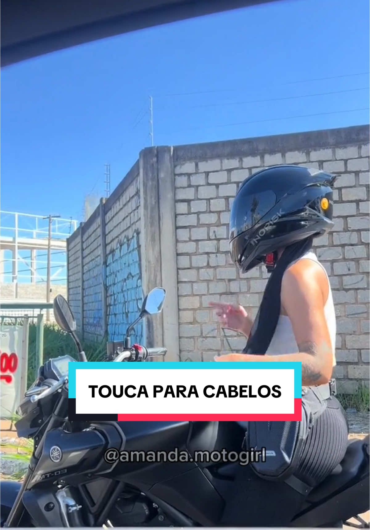 Link tbm disponível na minha BIO 🫶🏻 #cabelo #cabelolongo #cabeloliso #toucadecetim #motogirl #motorcycle #mulhereemoto #yamahamt03 