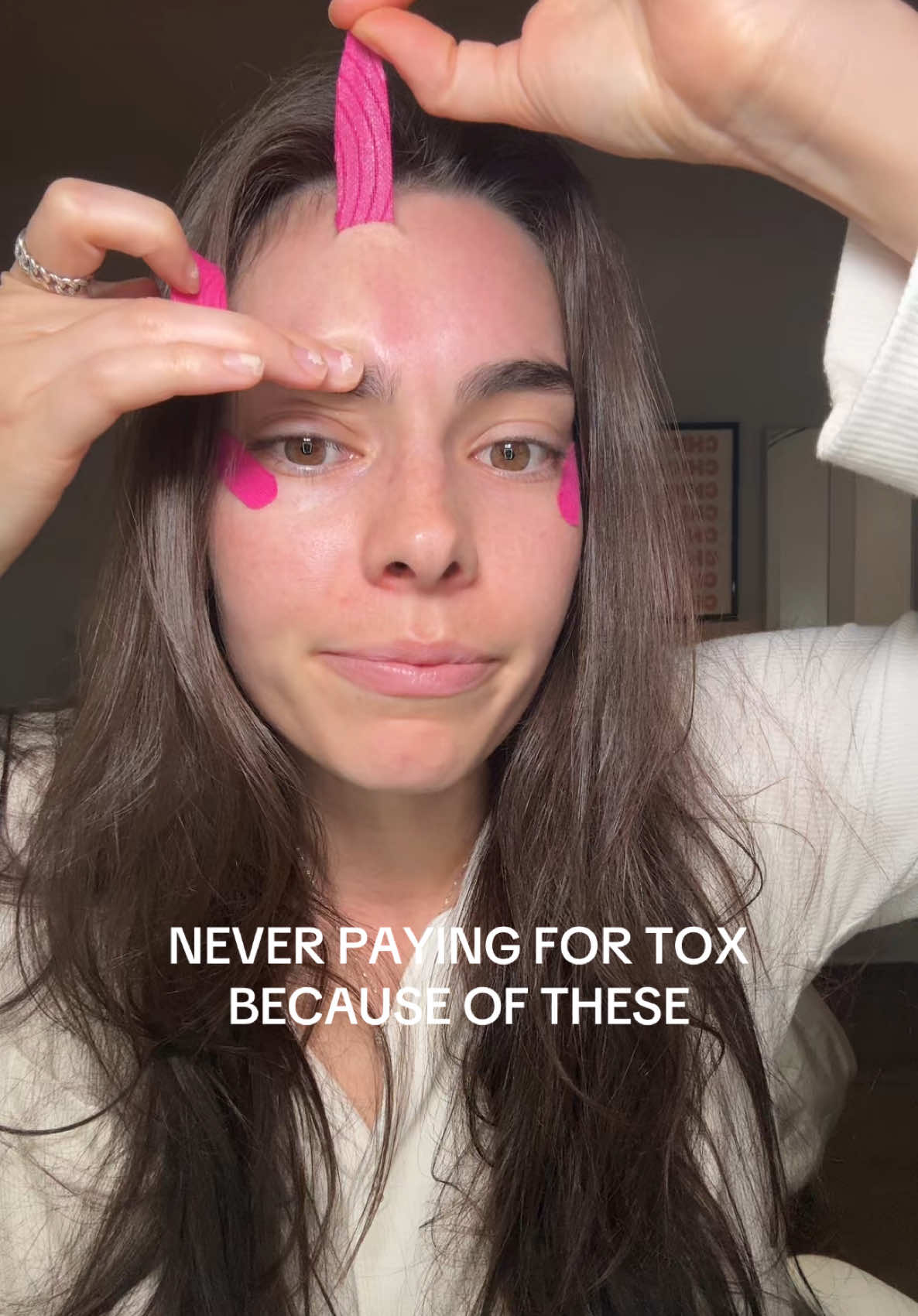 LITERALLY GIVE THE TOX EFFECT without injecting chemical warfare into your face!! #viralskincare #wrinleprevention #facetape 
