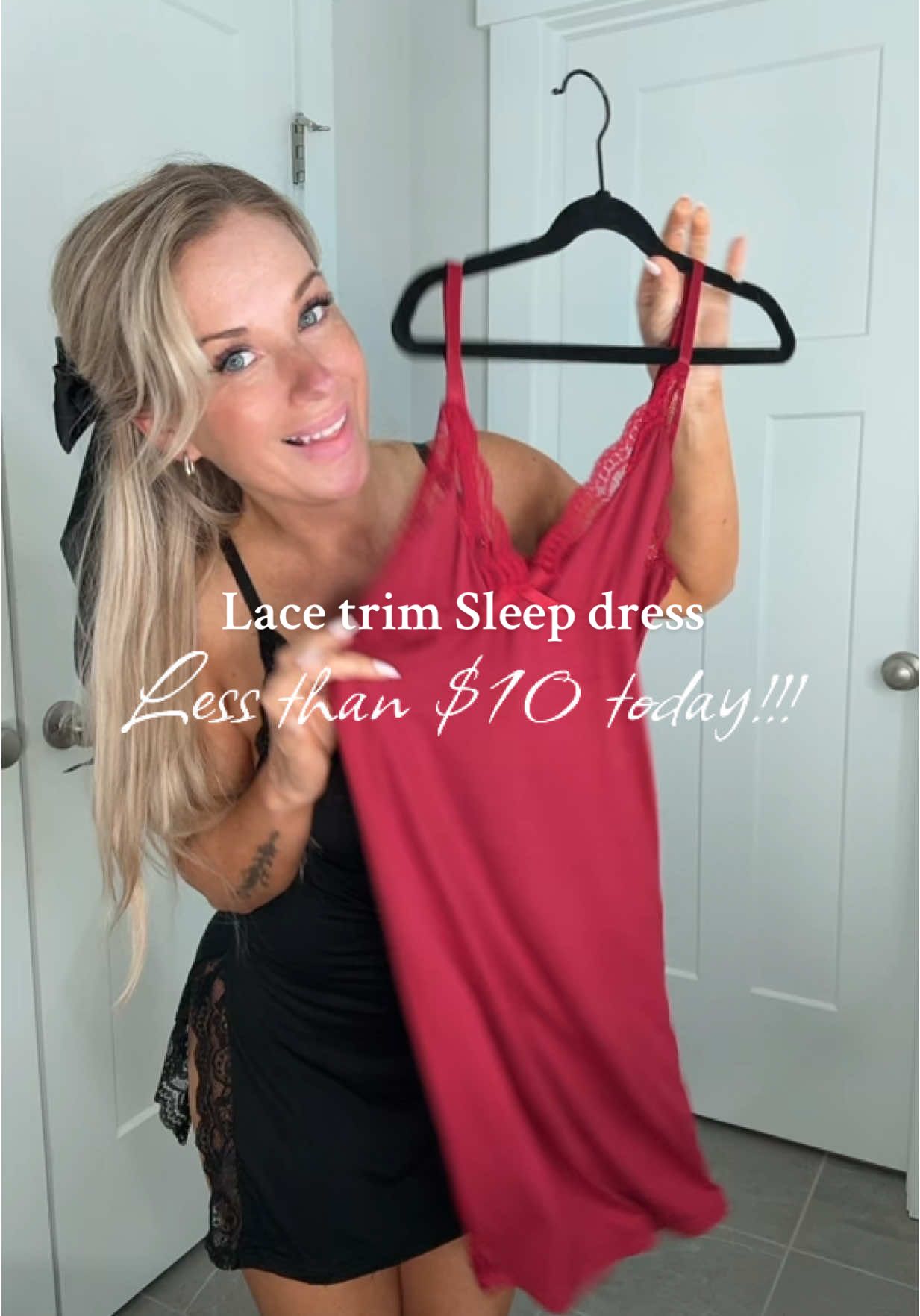 Lace trim nightie😍 for less than $10!! #chicme @ChicMe_official #lingerie #nightgown #sleepdress #lace #sexy #bridallingerie #tiktokshopcreatorpicks #tiktokshopsummerturnup #dealsforyoudays #tiktokmademebuyit 