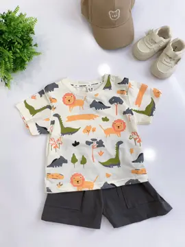 Bộ áo in hình con vật #thoitrangtreem #voibabyshop #doxinhmoingay 