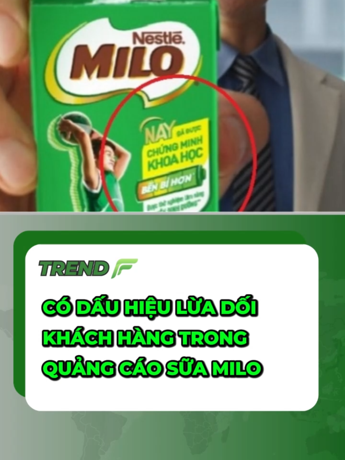 'Có dấu hiệu lừa dối khách hàng trong quảng cáo sữa lúa mạch Nestle Milo'.  #Trendf #Tiktoknews #Milo