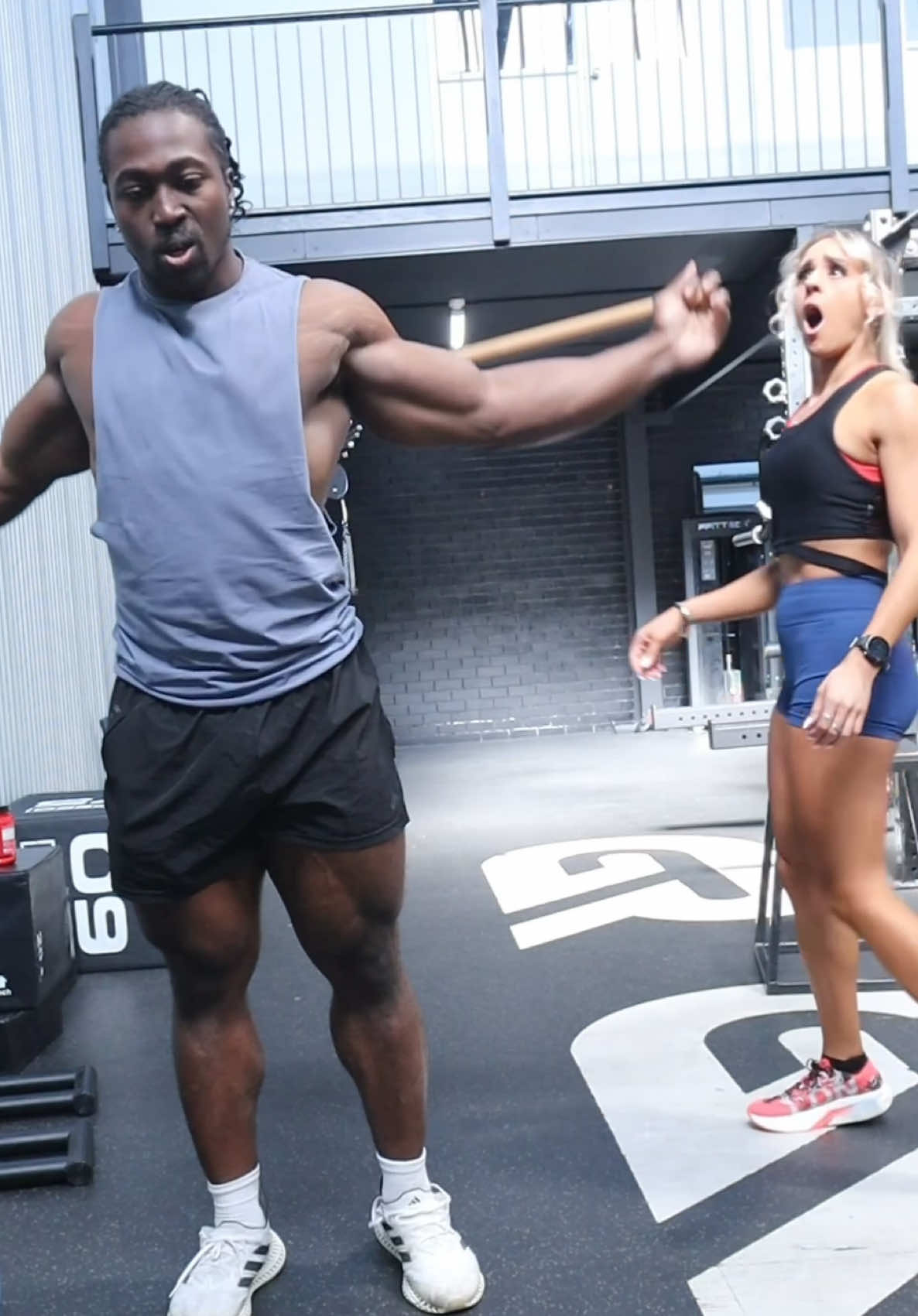 He got me SO GOOD @Kwame Duah #fyp #strong #lift #backfire #viral  #comedy #GymTok #gymrat #foryou #gymmeme  