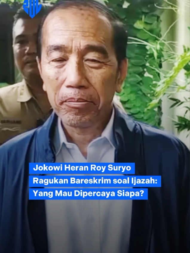 Jokowi Heran Roy Suryo Ragukan Bareskrim Soal Ijazah : Yang mau dipercaya siapa?