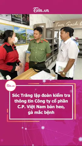 Sóc Trăng lập đoàn kiểm tra thông tin Công ty cổ phần C.P. Việt Nam bán heo, gà mắc bệnh #tiinnews