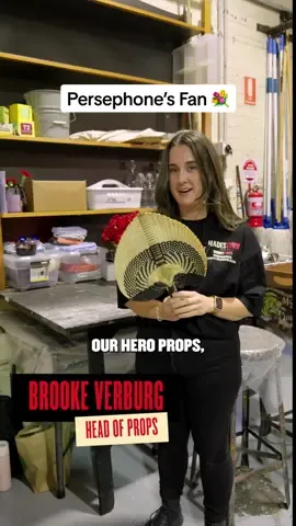 A closer look at Persephone’s iconic fan ✨💐 #HadestownAU