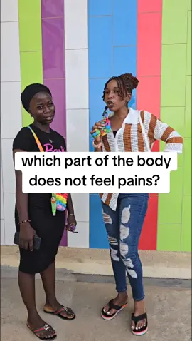 which part of the body does not feel pain?  #humanbody #queenjulielovetv18 #publicinterview #goviral #foryoupage❤️❤️ #fyp 