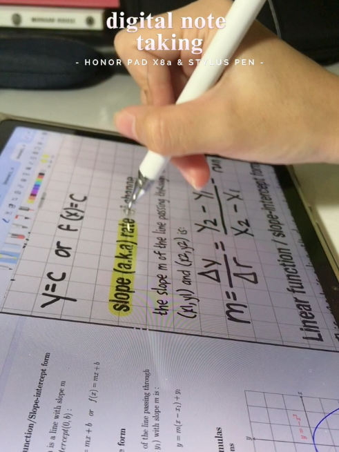 digital note taking using my honor pad x8a and stylus pen! ✨ #tbtic #honor #styluspen #honorpadx8a #universalstyluspen #android #tablet #studytok #digitalnotes #takenotes #student #fyp #foryou 