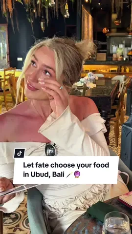 @Merlin’s Bali | Bali I have never been to a more magical restaurant in my life! 😲😍 Here, you allow FATE to pick your dishes. I’m not a spiritual person but this place made me cry within the first 5 mins 😂  If you want the unique oracle experience, you can choose from 2 options: 1. 3 oracle cards: Appetizer, Main Course, Dessert and Merlin’s classical 3 cards reading that reveals insights on your Past, Present and Future. 2. 7 oracle cards: card reading with a 5 course menu, served as smaller portions. You pick a card for each course and on the card there is a number corresponding to a dish in the menu. 👀  You can choose to KEEP it a surprise or you can check the numbers to see if you’re happy with the dishes or if you want to SWAP them. 🪄 We did the 3 course and I’m not joking when I say they were sooooo accurate. Every dish we go was something we loved and would usually go for. Creeped me out 😂 💸 approx £38pp for the 3 card experience  🧚 The atmosphere was incredible. If you get a chance to visit ubud, definitely try this place.  #ubud #bali #merlinsmagic #bestrestaurants #unique #experince #ubudbali #travel #baliitinerary #indonesia #balifood 