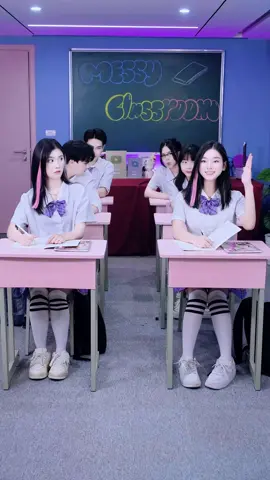 Copied All. Forgot the Brain. 🧠❌ #linhchihihi #schoolcrush #messyclassroom #schooldrama