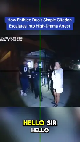 How Entitled Duo's Simple Citation Escalates Into High-Drama Arrest #cops #copsoftiktok 