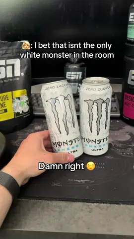 Of course I also have a third one ☝️ @ESN - Elite Sports Nutrition @Monster Energy #monsterlove #gym #gymbro #TeamESN #ESN #supplements #motivation #Fitness #whitemonster #preworkout #bestdrink #makros #breakfast #kaffein #meat 