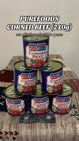 Naka-sale ngayon ang ating purefoods corned beef. Set of 3 for only 300+ pesos and free shipping pa! #cornedbeef #purefoods #purefoodscornedbeef #bundle #setof3 #foryou #fyppppppppppppppppppppppp 