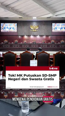 MAHKAMAH KONSTITUSI AKHIRNYA MENGABULKAN GUGATAN UJI MATERI TERHADAP UNDANG UNDANG NOMOR 20 TAHUN 2003 TENTANG SISTEM PENDIDIKAN NASIONAL KHUSUSNYA PASAL 34 AYAT 2. MENGENAI PENDIDIKAN GRATIS UNTUK SEKOLAH DASAR BAIK ITU NEGERI MAUPUN SWASTA YANG DI AJUKAN OLEH PEMANTAU PENDIDIKAN. Namun ke depan, dibutuhkan kebijakan turunan yang konkret, baik dalam bentuk anggaran maupun mekanisme pelaksanaan, agar putusan MK ini benar-benar berdampak nyata di lapangan. Bukan hanya teks hukum semata.  Namun, meskipun putusan MK ini progresif, pertanyaan kritis pun muncul: Bagaimana dengan jenjang pendidikan menengah seperti SMP dan SMA, khususnya yang dikelola oleh pihak swasta? Apakah juga akan digratiskan? Gimna nih tanggapan temen temen? #pendidikan #putusanmk #pendidikanindonesia #pendidikananak #mahasiswa #fypage #suarapendidikan 