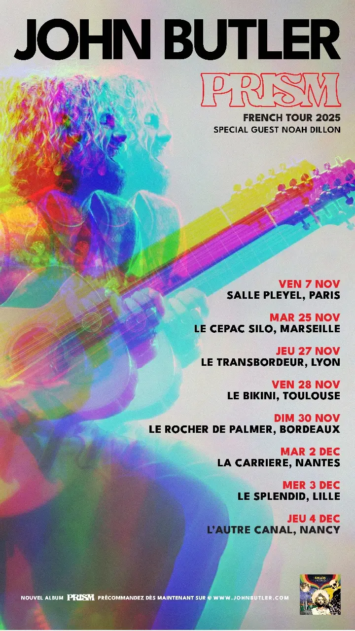 John Butler en concert près de chez vous !