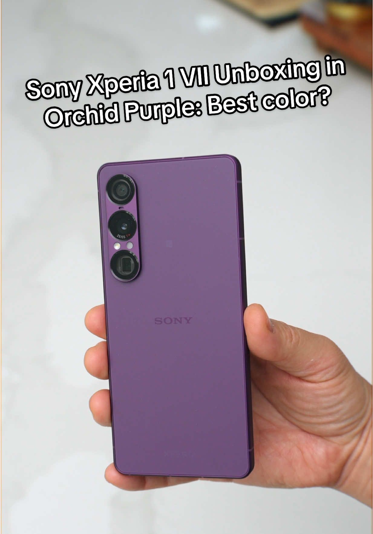 Sony Xperia 1 VII Unboxing in Orchid Purple! Is this the best color for the new flagship Sony smartphone? This looks very much like last year’s phone with a new Ultrawide camera and  snapdragon 8 elite processor. Did you see how it didn’t come with anything in the box? #tech #technology #sony #sonyxperia1vii #unboxing #smartphone 