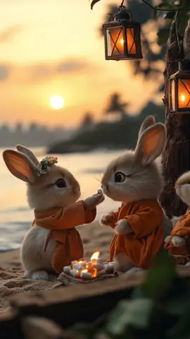 Cutest summer incoming ☀️❤️🐰 #aianimation #aiart #cute #viral #fantasy #animal #relaxing #adventure #bunny #rabbit #Summer 