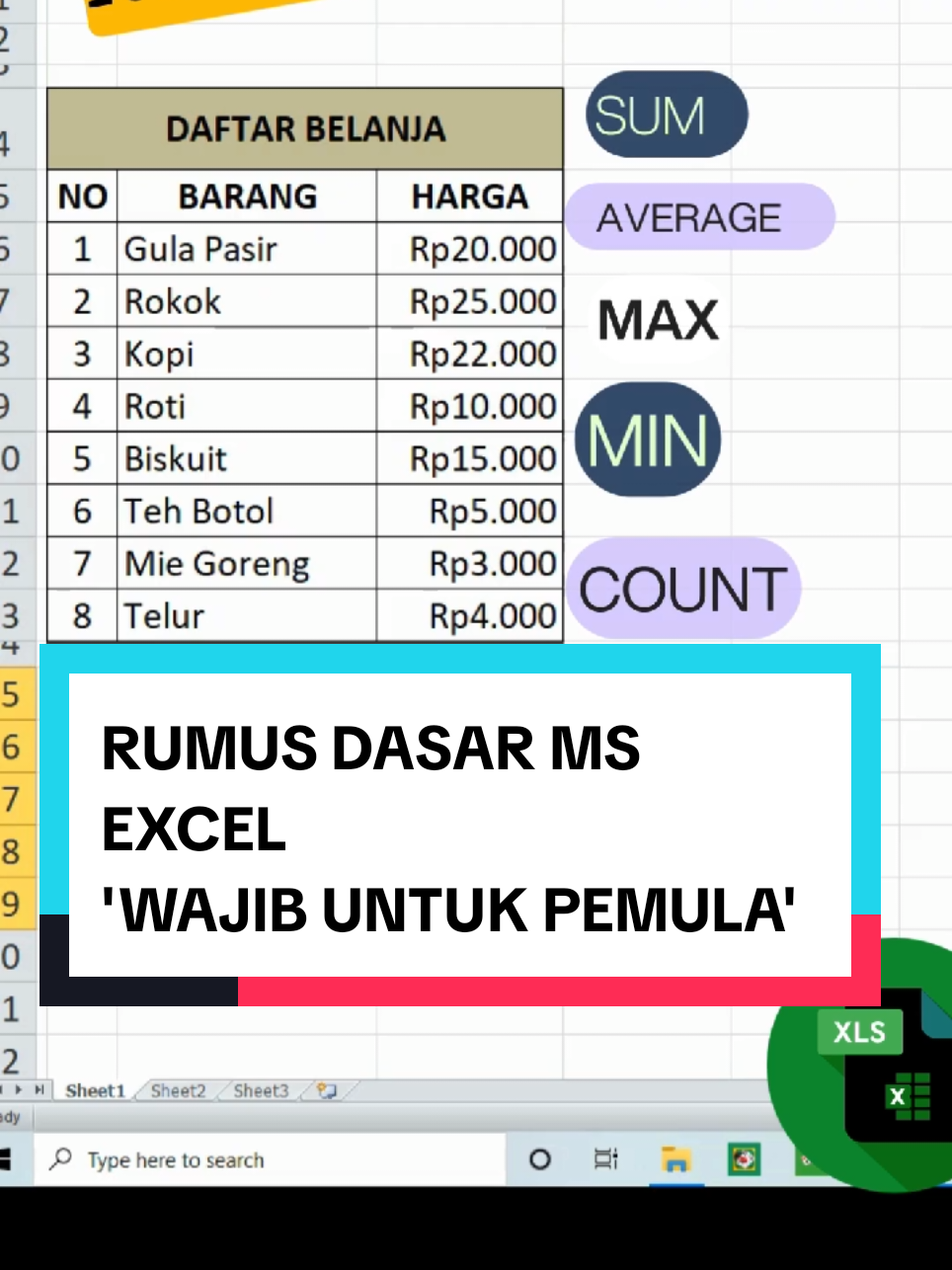 RUMUS DASAR Microsoft Excel.WAJIB untuk pemula #office2010#microsoftword#microsoftexcel#word#excel#Tipsdantrikkomputer#belajarexcel#belajarword#belajarofficeword #deokomputer 