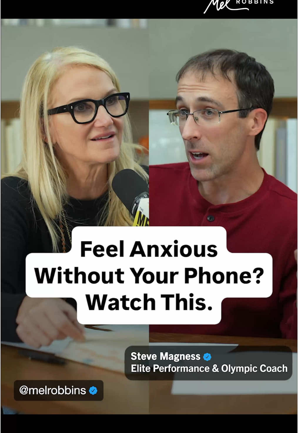 That anxious itch to check your phone? That’s your brain reacting to discomfort. This episode of The Mel Robbins Podcast with renowned performance and mindset coach @Steve Magness drops Monday, June 2nd. 🎧 