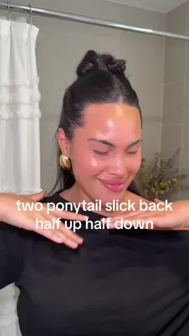 I love this hair hack!! #hair #hairtok #hairstyle #slickback #slickbackhair #slickbackbun #halfuphalfdown #halfuphalfdownhairstyle @Olaplex @Crown Affair @TRESemmé 🤍🤍🤍