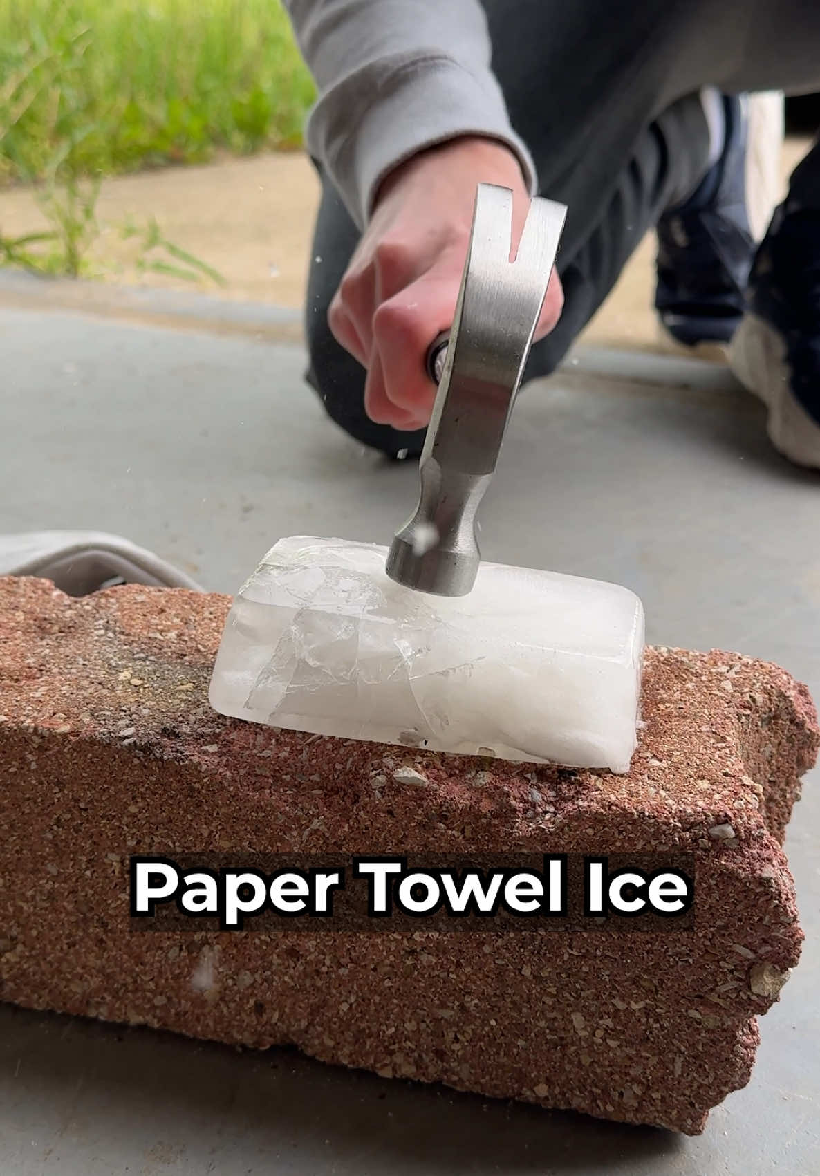 Paper towel ice blocks vs regular ice #fyp 