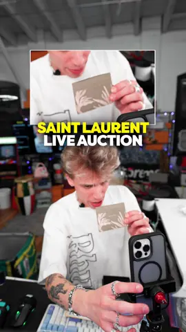 $1 Auction on MODERN SAINT LAURENT WALLET 😱 #liveselling #liveauction #saintlaurent #designerwallet #saintlaurentwallet 