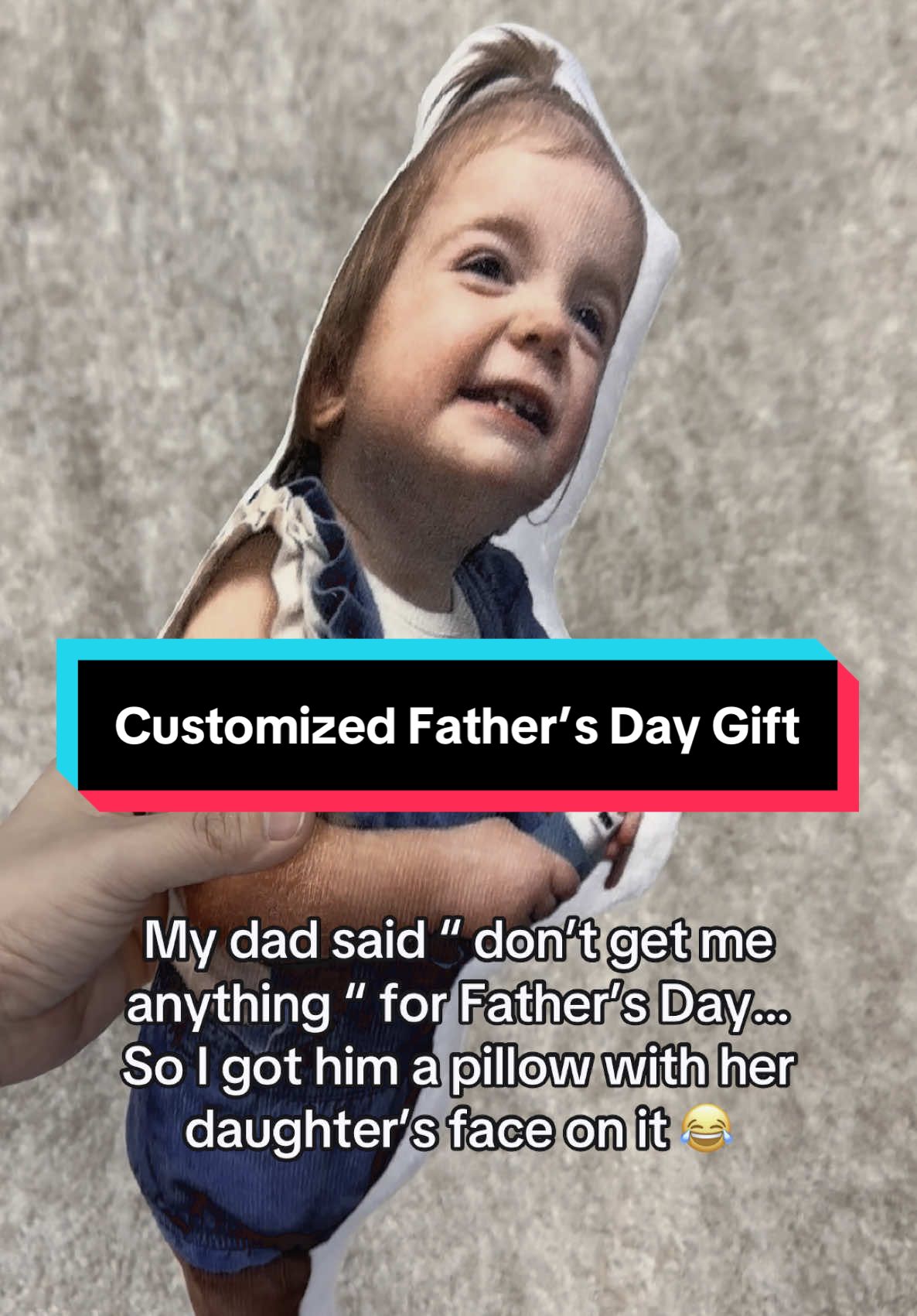 Bet he’ll never admit it’s his favorite gift 🎁 #surprisegift #custompillows #fathersdaygift #fathersdaughter #customwithlove #bestdad #bestgiftever #personalizedgifts #wooblinkie 