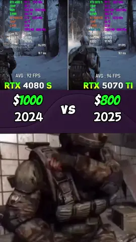 RTX 4080 S VS RTX 5070 TI #gaming #rtx #gamingpc #pcbuilding #comparison #pc #pcgaming #gpu #nvidia