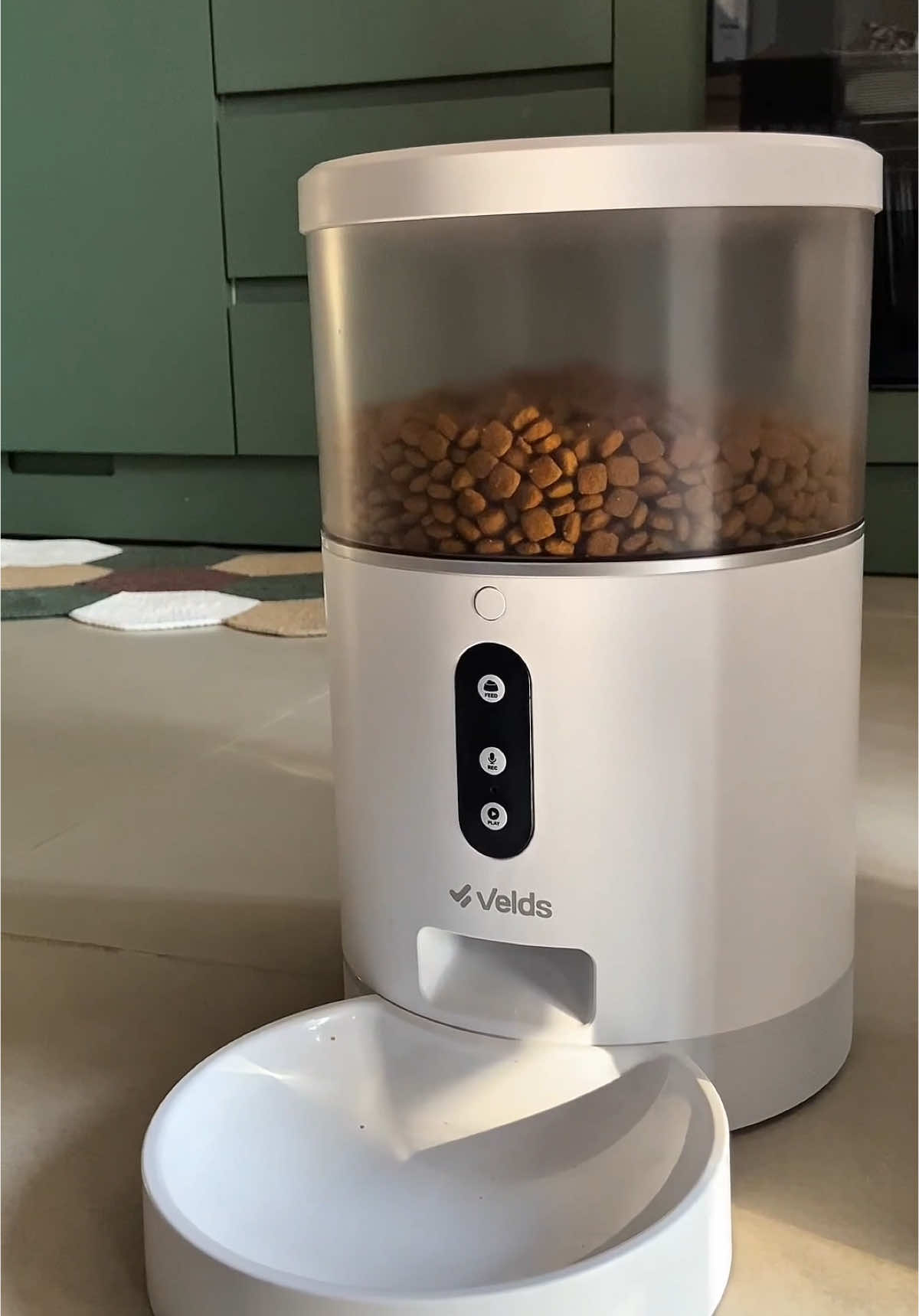 Esqueça os potinhos lotados ou a ansiedade do seu pet na sua ausência. Com o Alimentador Inteligente da Velds você pode: 🕓 Programar as refeições do dia 🔊 Gravar uma mensagem com a sua voz chamando ele para comer 🧼 Manter a comida sempre fresca Seu pet não fica sem ração, mesmo quando você estiver fora de casa. Tem capacidade para 4L de ração seca, controle via app ou Alexa. É ideal para cães e gatos de pequeno e médio porte. O Alimentador da Velds é praticidade para você, e mais cuidado e carinho pro seu pet. #velds #CasaInteligente #PetLovers #AlimentadorVelds #RotinaPet #DonoConectado