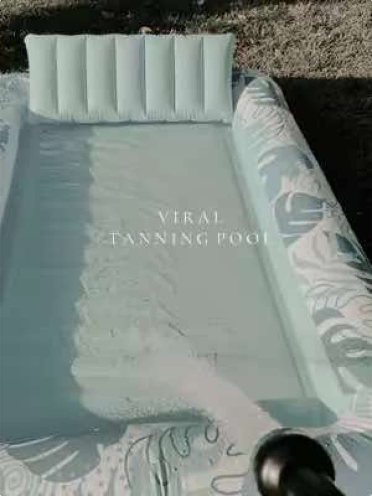 there’s only one place you will find me this summer 🤭🤍  #tanningpool #slooshtanningpool #outdoorpool #amazon #founditonamazon #pool #poolday #tiktokmademebuyit
