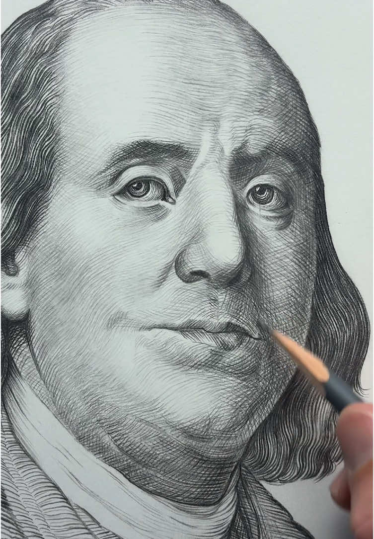 How to draw a portrait with crosshatching ✍️                         #drawingtutorial #howtodrawaface #drawing #desenho #drawing #dibujo #portraitdrawing