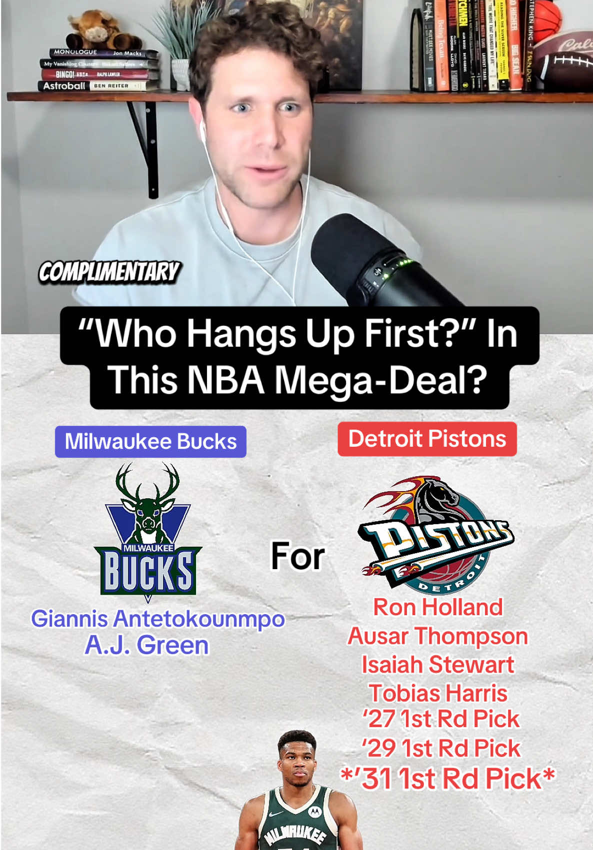 Who hangs up first in this NBA Mega-Deal between the Milwaukee Bucks and the Detroit Pistons for Giannis Antetokounmpo? #NBA #reaction #giannis #bucks #pistons 