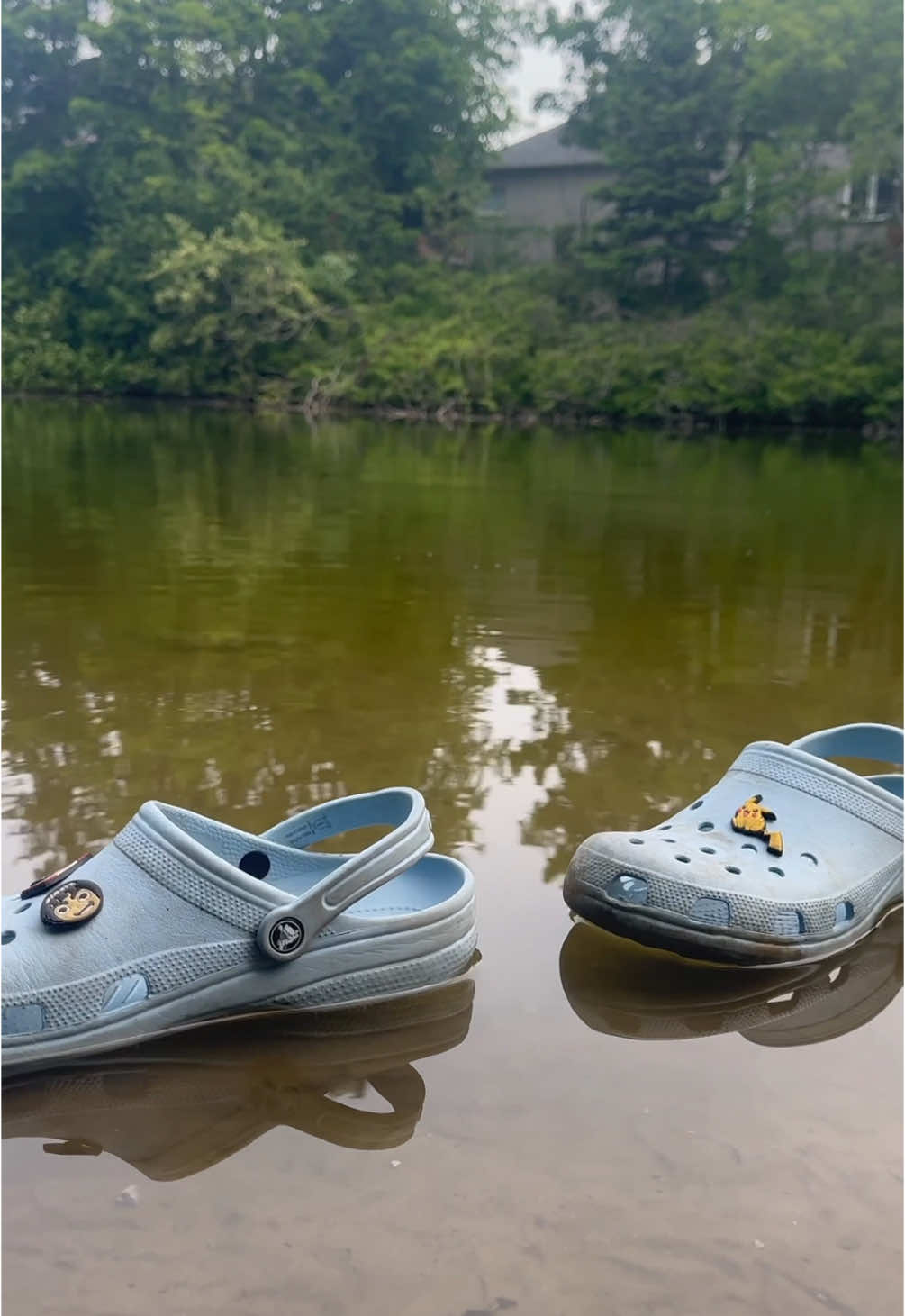I don’t have a nice enough car so this will do #croc #pond #water #charm #fyp #CapCut 