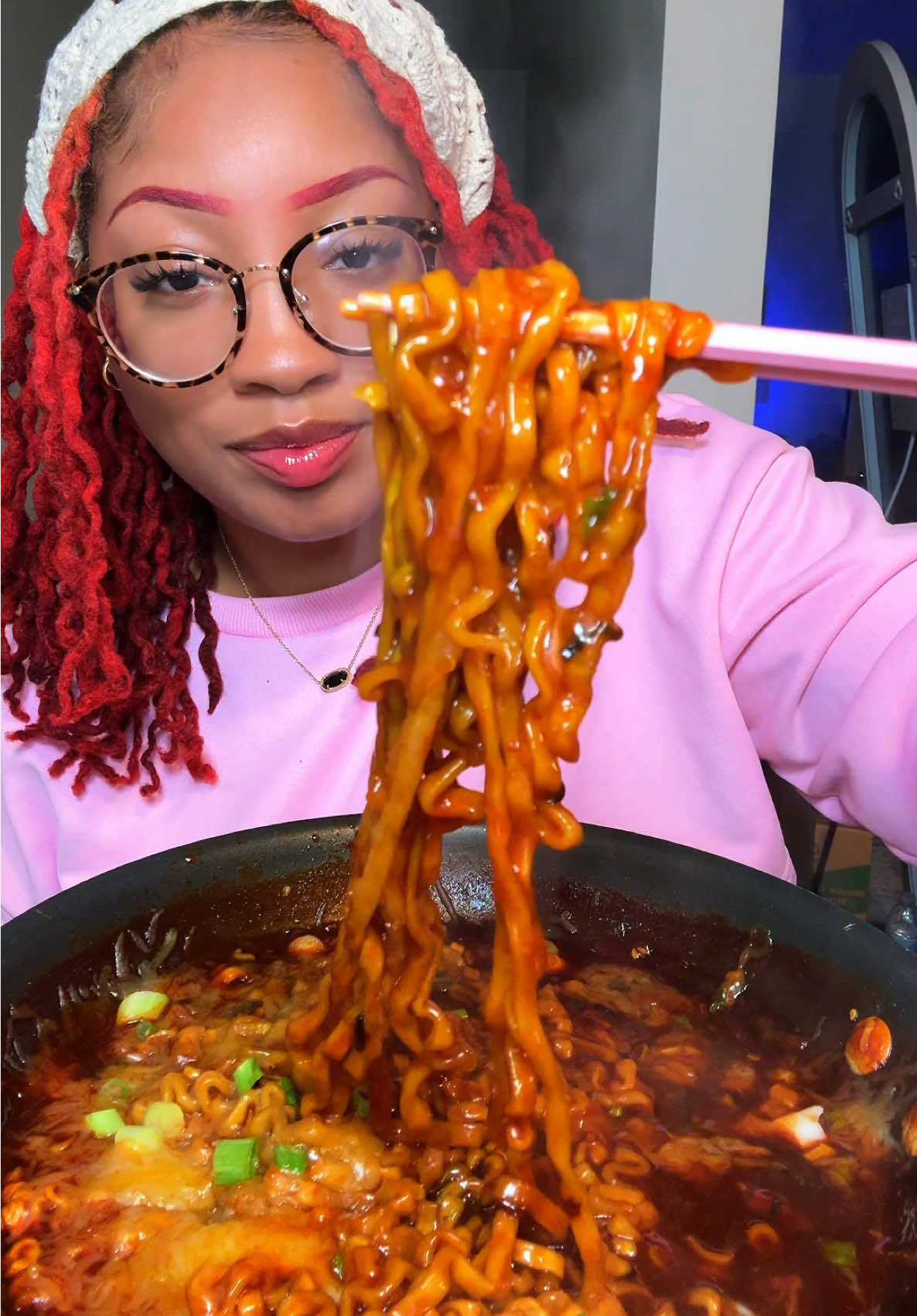 Spicy Buldak Ramen and Fried Chicken 🍗 🍜  #asmr #mukbang #ramen #friedchicken #chicken #creatorsearchinsights #buldak #fypシ #fyp 