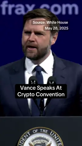 Vice President JD Vance spoke at a crypo convention on how important innovation in the space is #politics #economy #inflation #stocks #banking 