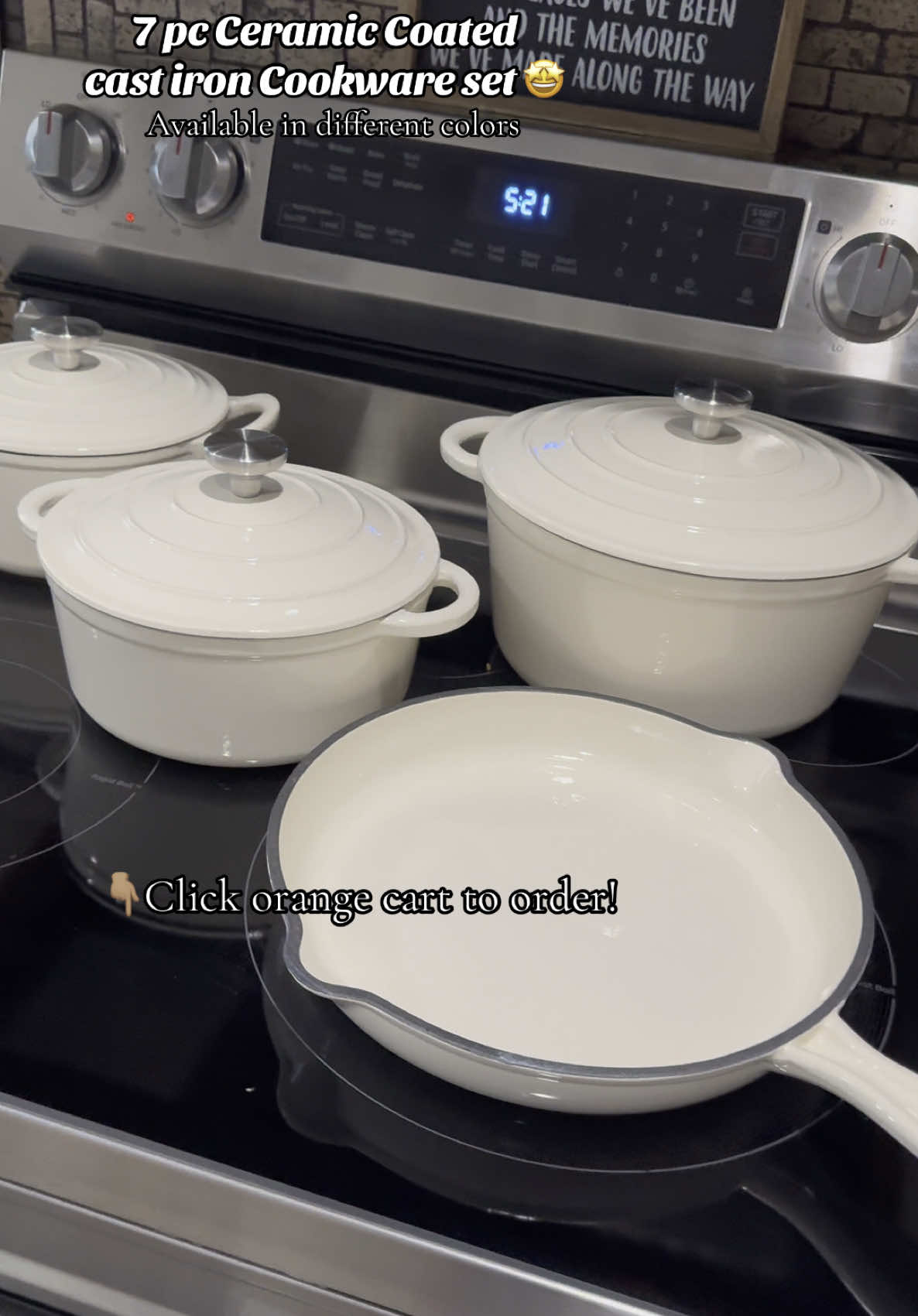 The most beautiful cast iron cookware set! This set also makes a great gift idea 🎁  . . #uniflasy #castiron #cookwareset #dutchoven #potsandpans #nonstickcookware #musthaves #tiktokmademebuyit #tiktokmusthaves #tiktokshop #tiktokshopping #tiktokshopfinds #ordernow #dealsforyoudays #viral 