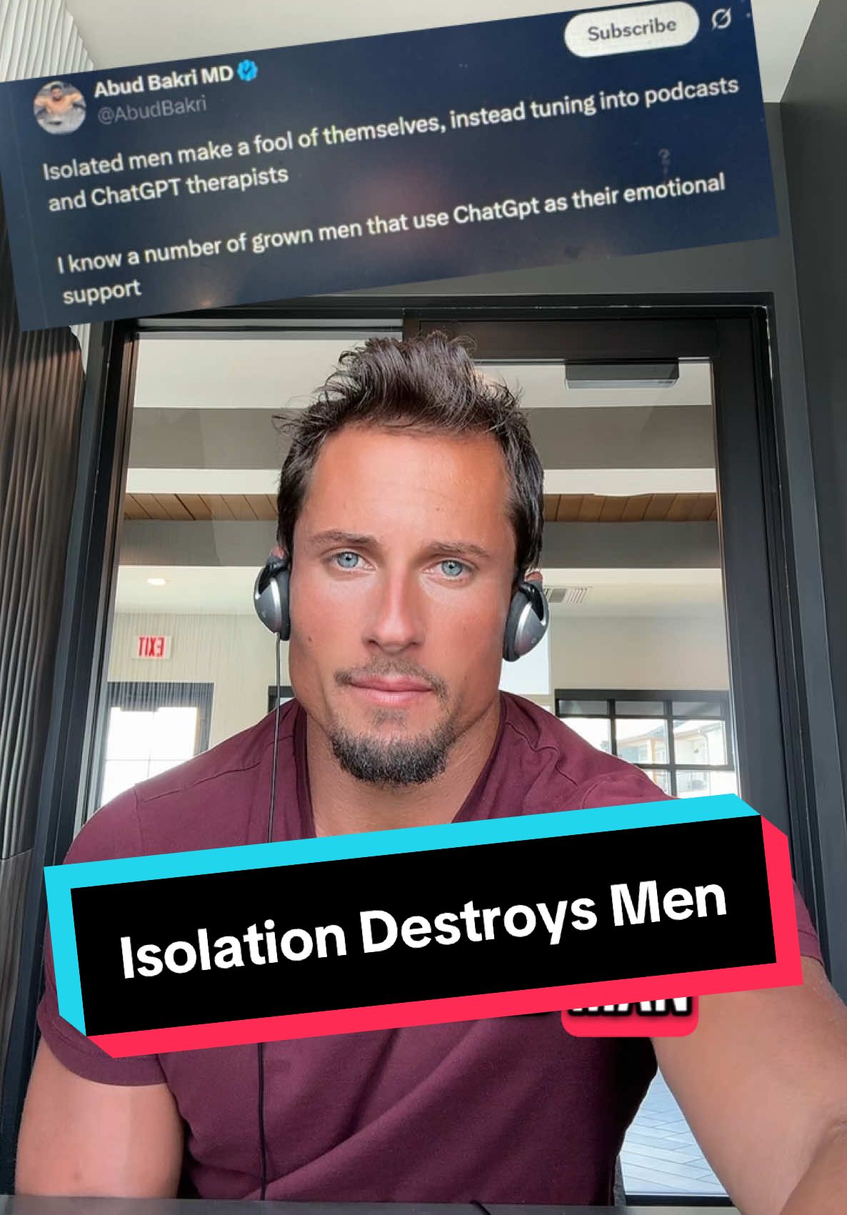 Isolation Destroys Men This is a pattern I see over and over. It was the case for me. Totally fucked with my socialization. Unknowingly morphed into intense overconfidence and thinking I was better than people.  Fraternity fixed this, and the internet can be a great starting place #fraternity #isolation #menshealth #arrogance #humility #therapytok 