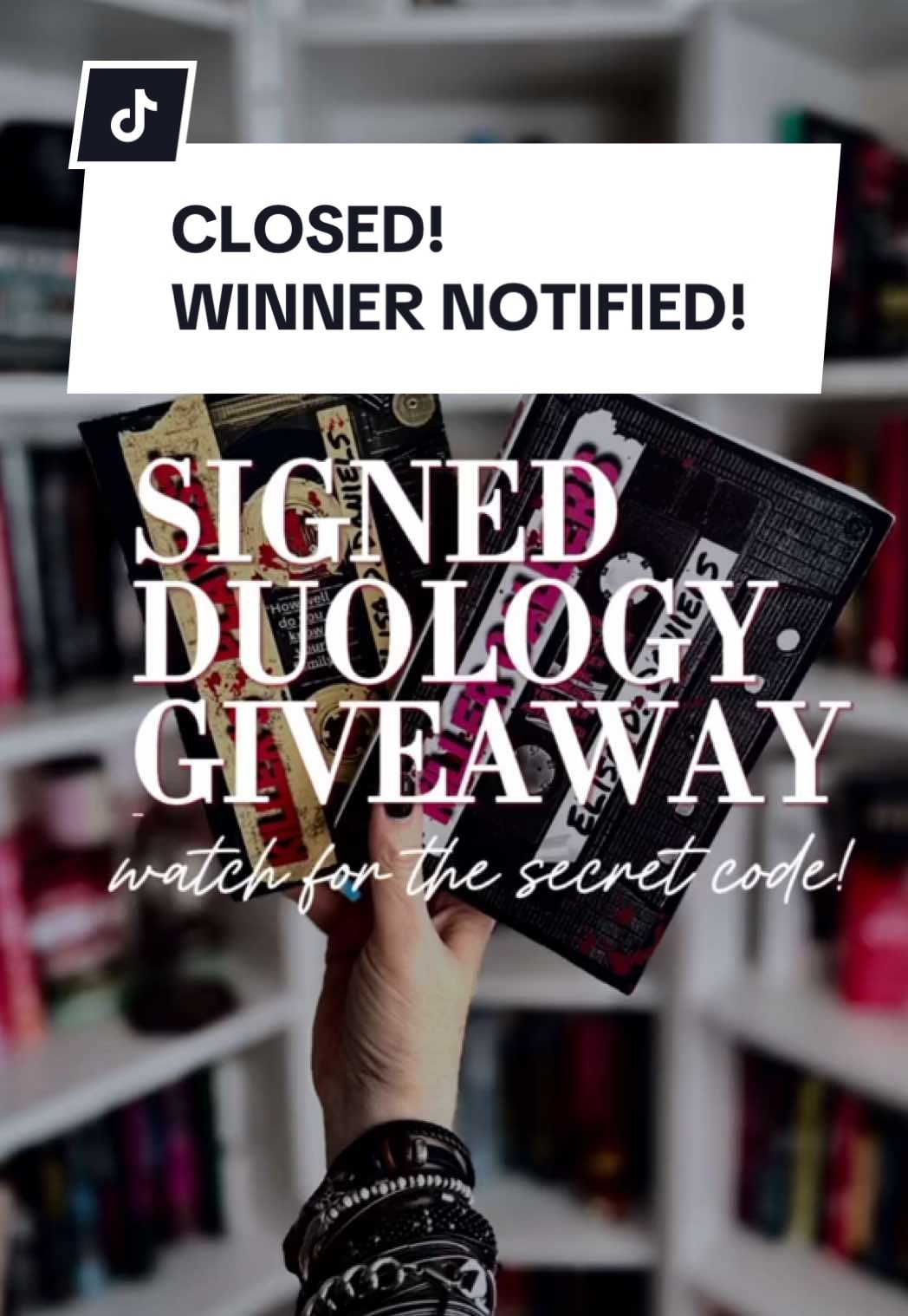 🎉GIVEAWAY ALERT: Win Signed Thrillers from Elisa Daniels! 🔪📚✨ Want autographed copies of Killer’s Playlist + Killer Callers? Here’s how to enter 👇 (But you MUST 👀 watch the whole video — there’s a secret comment code!) 📼 Killer’s Playlist: Bree inherits a house—and uncovers cassette tapes linked to 80s murders. As she investigates for her podcast, the past turns deadly… 📞 Killer Callers: Now Bree’s being hunted. Creepy calls. New tapes. Her secrets aren’t safe anymore. Someone is watching—and getting too close. 🖤 TO ENTER: ✅ Like, save, and repost ✅ Comment (with secret code!) ✅ Follow me + @Author Elisa Daniels  ✅ Tag 1 friend per line = more entries 📲 Post in stories daily + tag us for an extra entry! Enter on IG also to double your chances of winning!! ⏰ Ends Monday, June 2 at 11:59 PM (US only!) Link in bio for book info & more 💀🎙️ QOTD: What’s your favorite podcast-style thriller or mystery book? #ThrillerBooks #BookTokGiveaway #Giveaway #BookGiveaway #Duology  #ElisaDaniels #SignedBooks #ThrillerReads #momsofbooktok #PsychologicalThrillers #MustRead #BookTok #TwistedTales #ThrillerBookRecs 