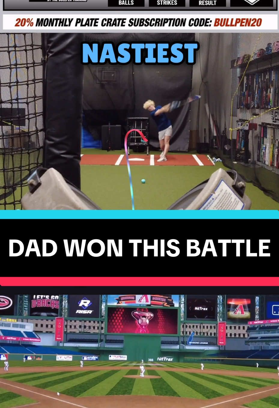 Dad Won This Battle #challenge #baseball #fyp #trending #baseballboys #thebullpentraining #viral #foryou @platecrate 