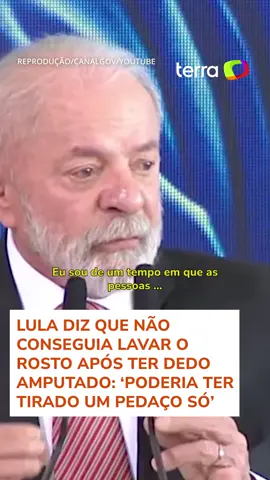 O presidente Luiz Inácio Lula da Silva (PT) falou sobre a experiência de perder o dedo durante o lançamento do programa 